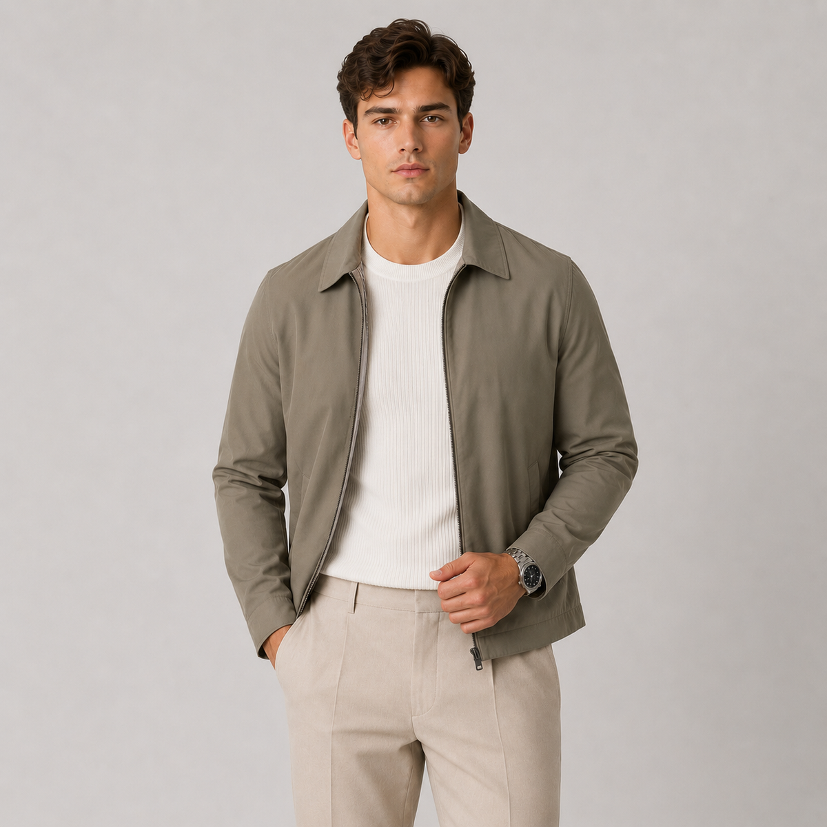 Men's Harrington jacket – The Sutton by Huna – product view 1