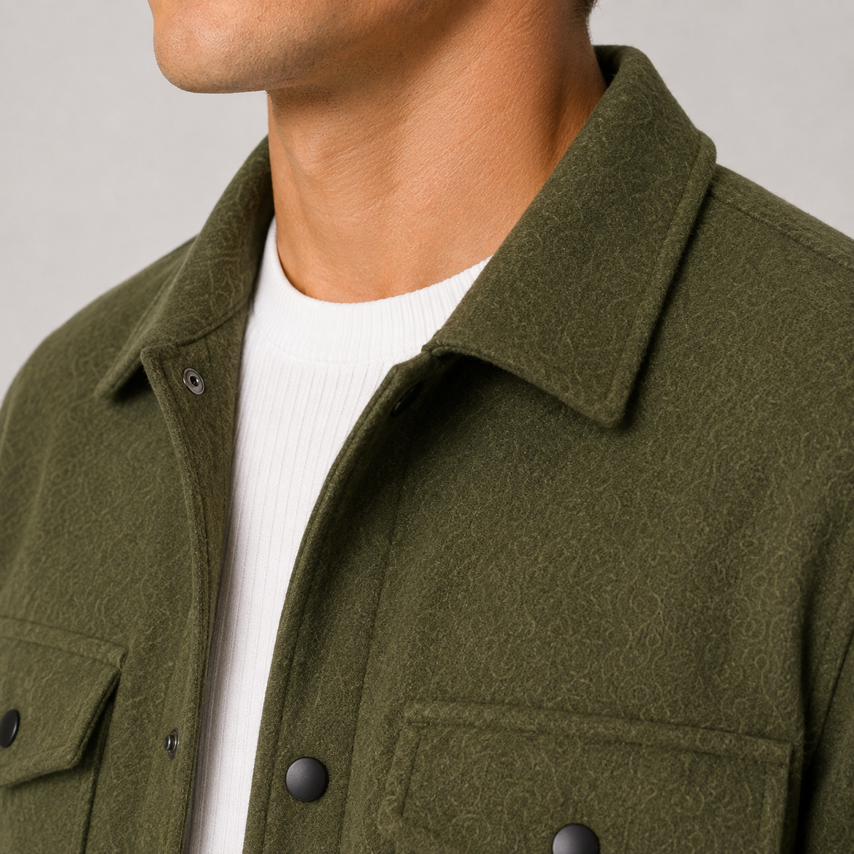 Men's utility overshirt – The Wycliffe by Huna – product view 3