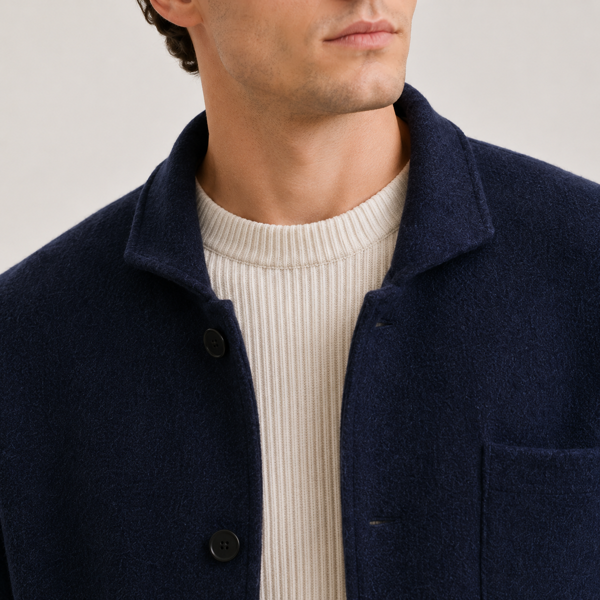 Men's knitted cardigan – The Warwick by Huna – product view 3