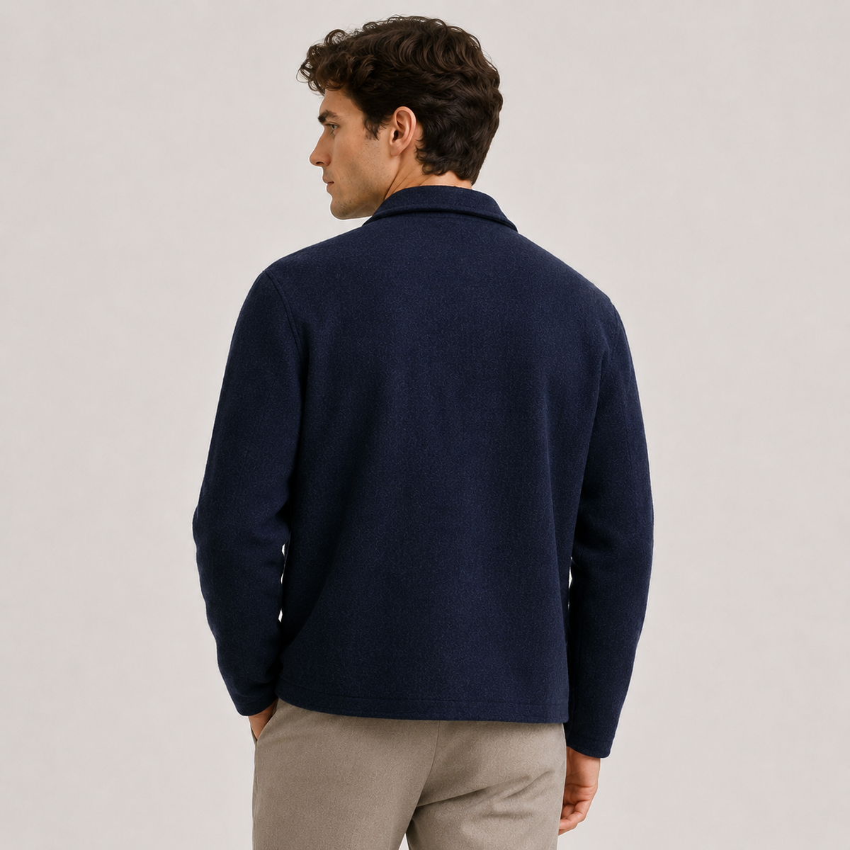 Men's knitted cardigan – The Warwick by Huna – product view 4