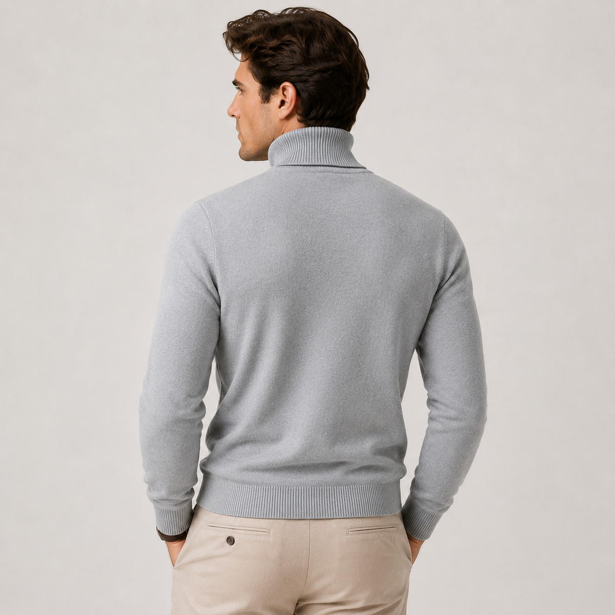 Men's roll neck jumper – The Sterling by Huna – product view 4