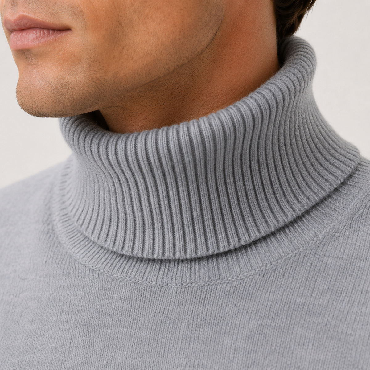 Men's roll neck jumper – The Sterling by Huna – product view 3