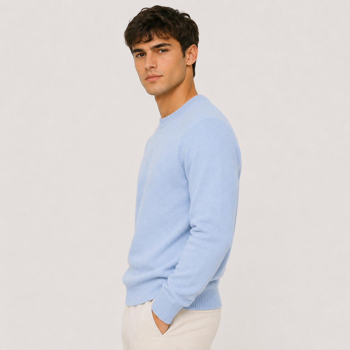 Men's soft touch jumper – The Ashford by Huna – product view 2
