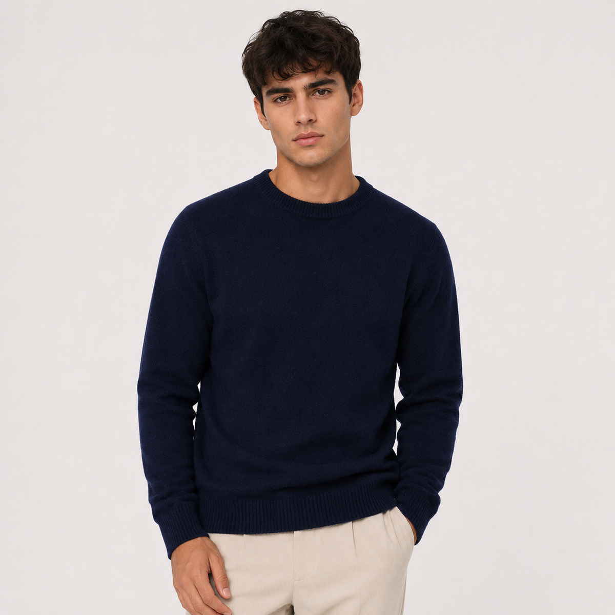 Men's soft touch jumper – The Ashford by Huna – product view 5