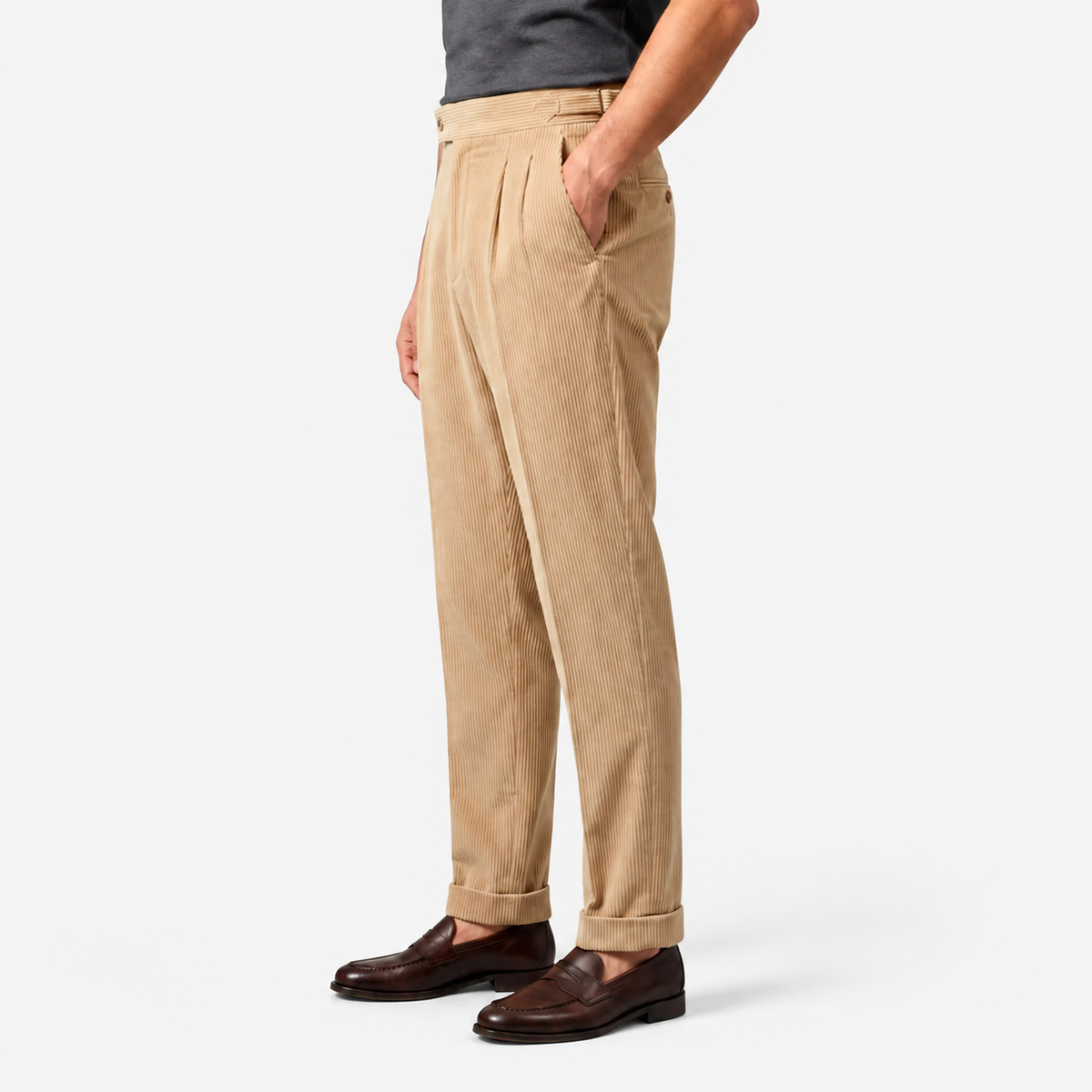 Men's corduroy trousers – The Cedric by Huna – product view 2
