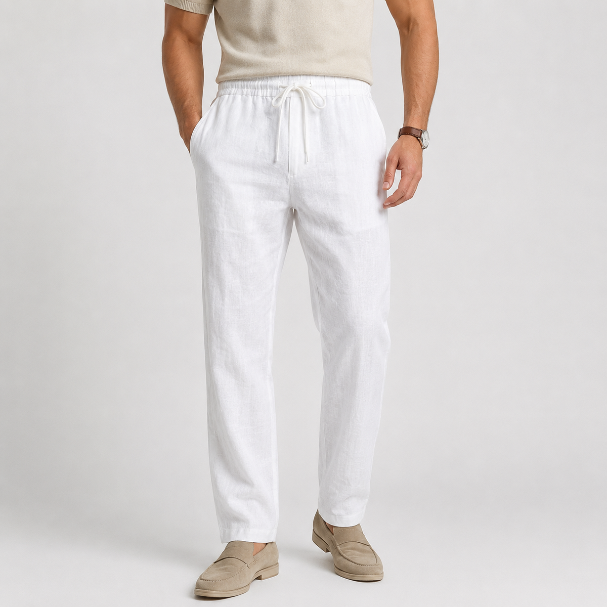 Men's elastic waist trousers – The Elliot by Huna – product view 9