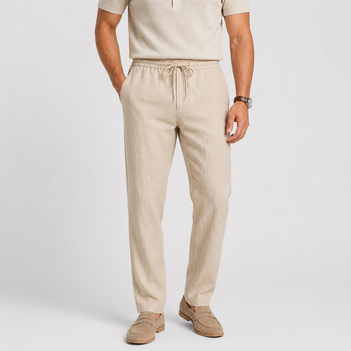 Men's elastic waist trousers – The Elliot by Huna – product view 5