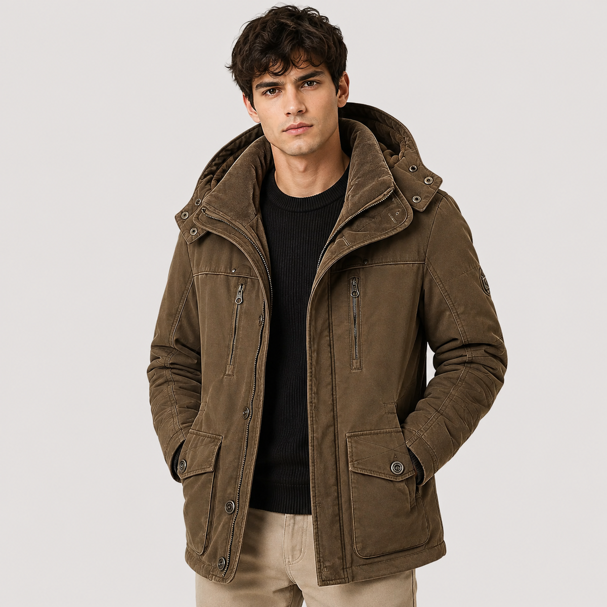 Men's water-resistant parka – The Orson by Huna – product view 6