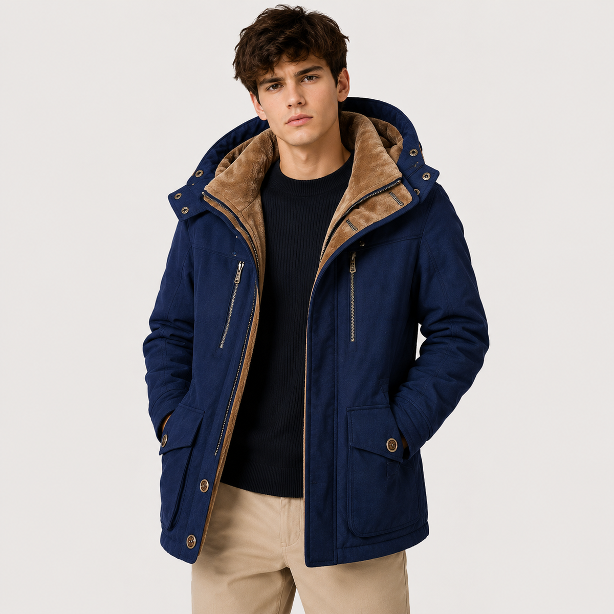 Men's water-resistant parka – The Orson by Huna – product view 8