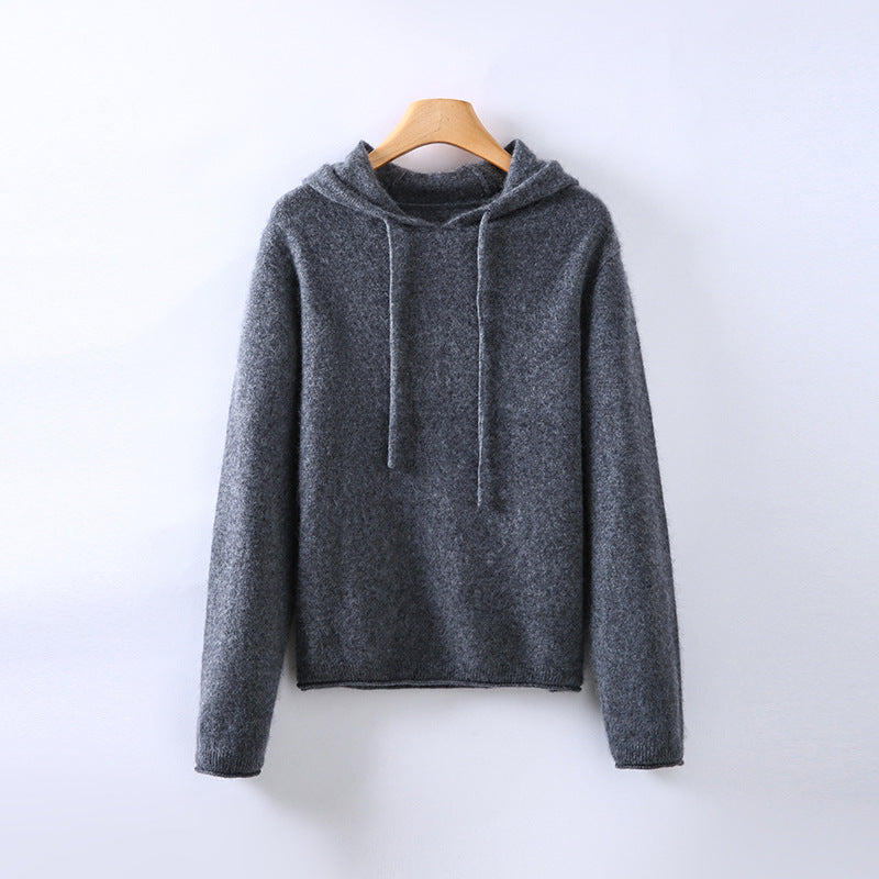 Women's Cashmere Hoodie – lightweight luxury knit – product view 6