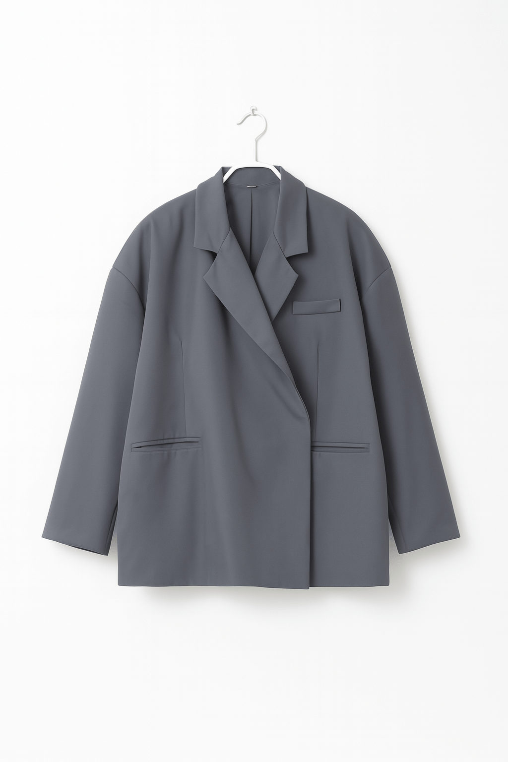 Women's Oversized Blazer UK – clean buttonless fit, view 4