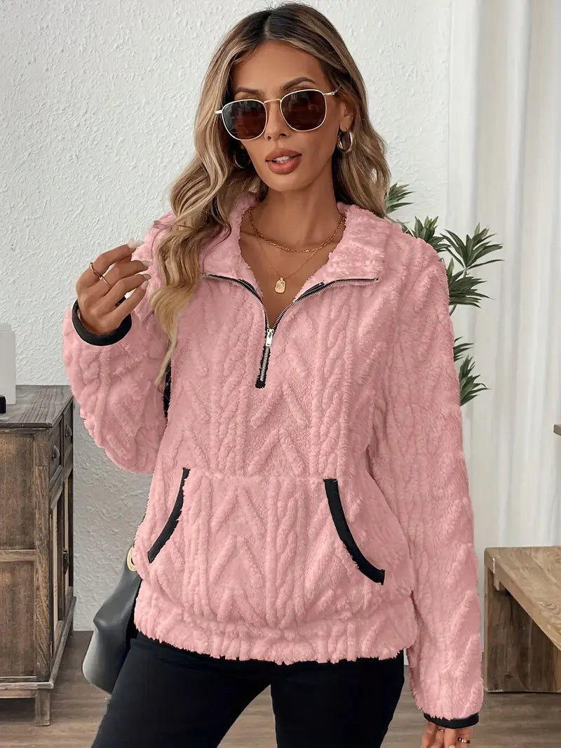 Women's Fluffy Jumper UK – soft cosy knit, view 4