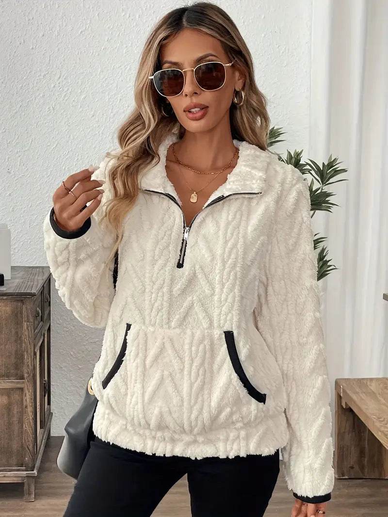 Women's Fluffy Jumper UK – soft cosy knit, view 5