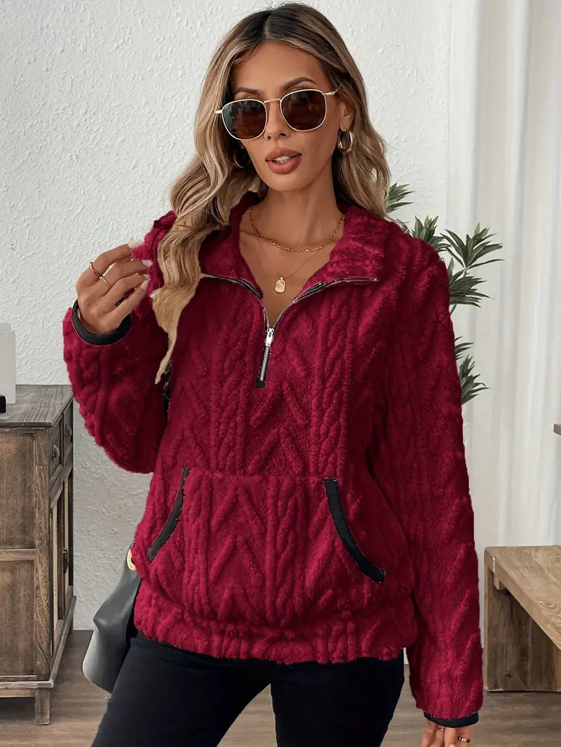 Women's Fluffy Jumper UK – soft cosy knit, view 1