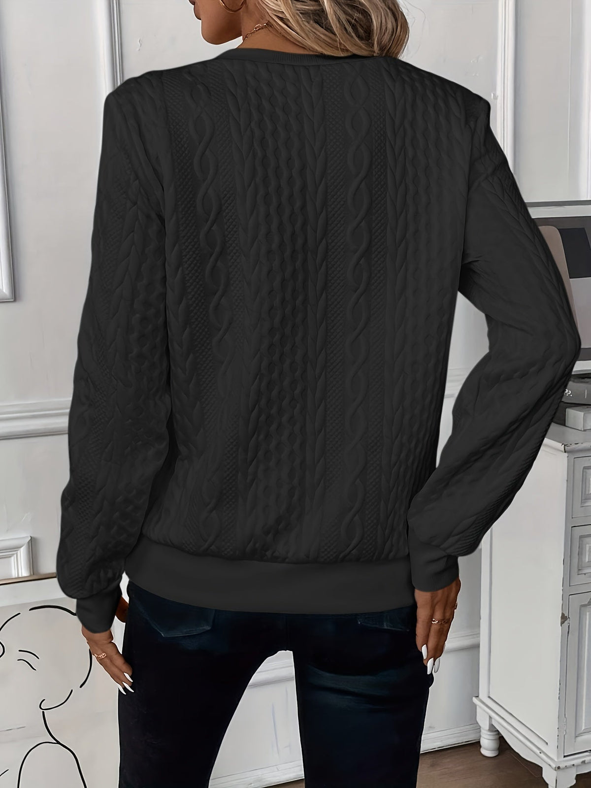 Women's Quarter Zip Jumper UK – everyday knit, view 8
