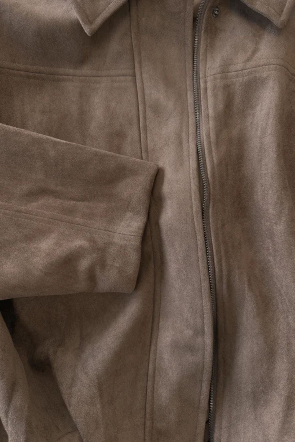 Women's Suede Bomber Jacket – The Kalliane, view 7