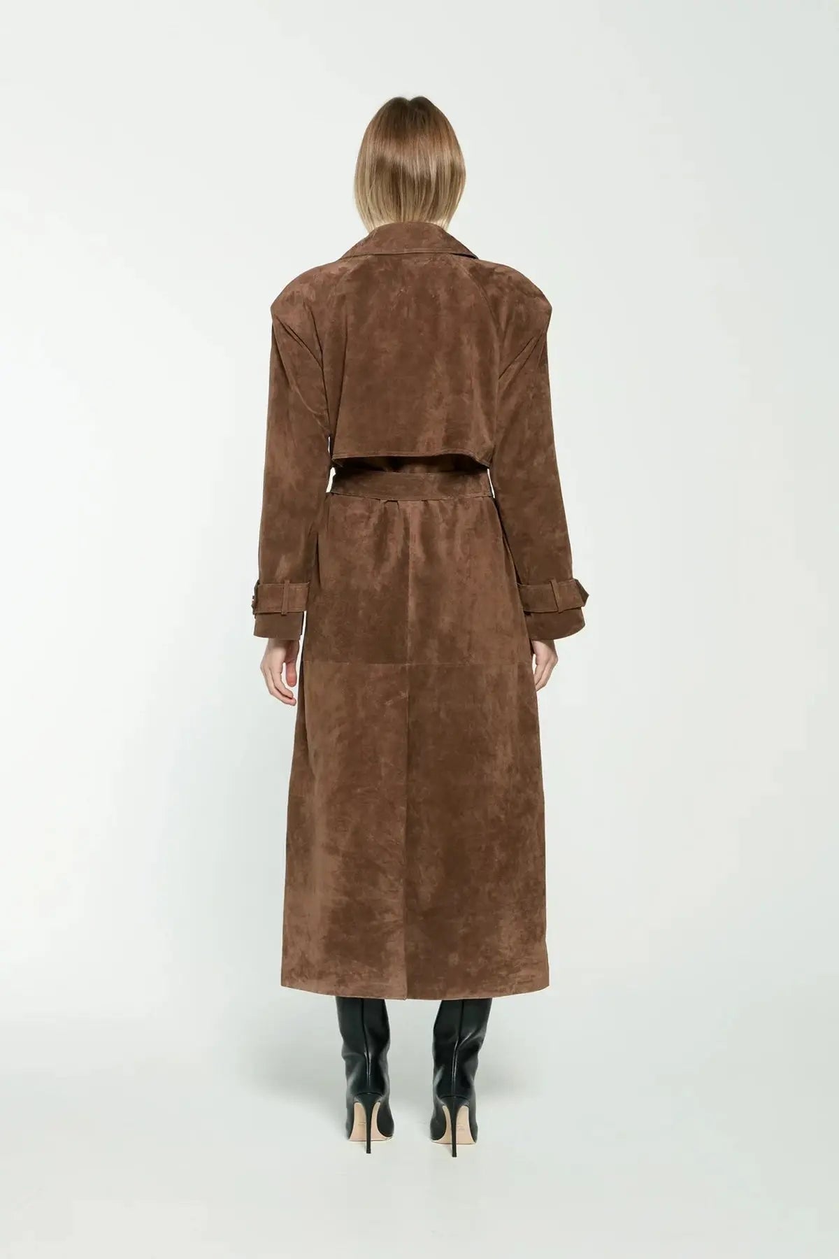 Women's Belted Trench Coat UK – waist-defining classic, view 8