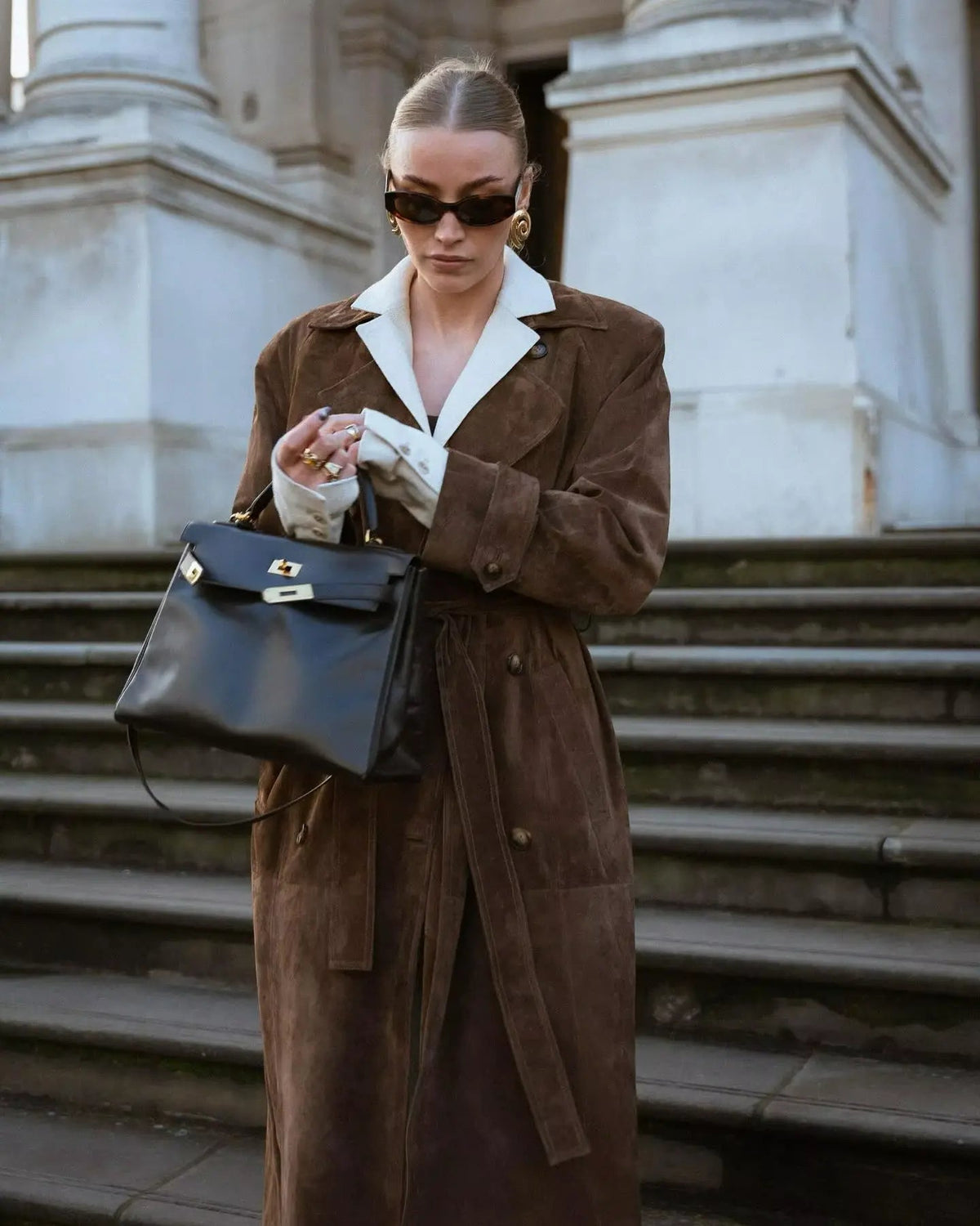 Women's Belted Trench Coat UK – waist-defining classic, view 1