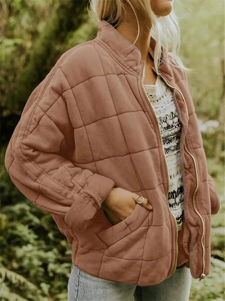 Women's Oversized Quilted Jacket UK – transitional layer, view 13