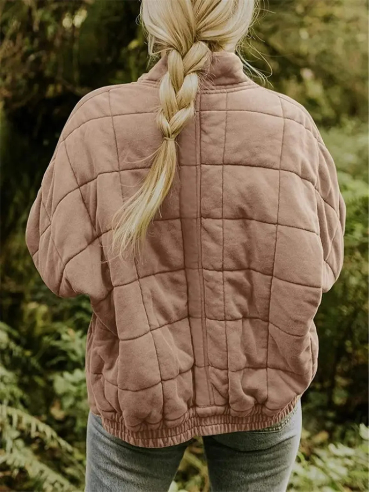 Women's Oversized Quilted Jacket UK – transitional layer, view 14