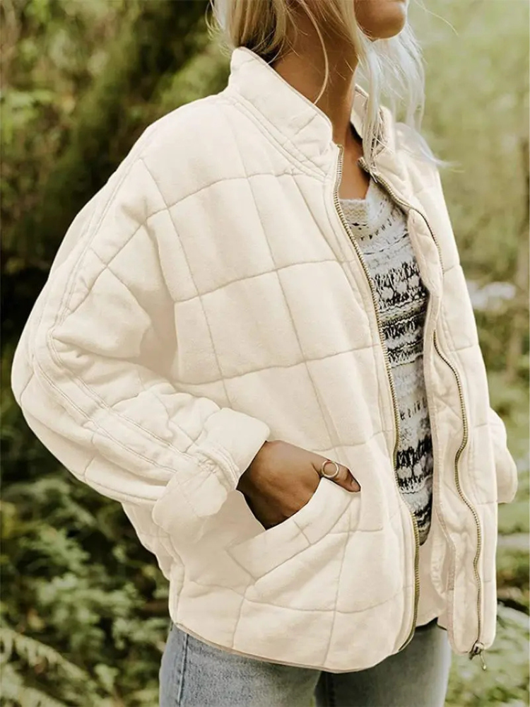 Women's Oversized Quilted Jacket UK – transitional layer, view 17