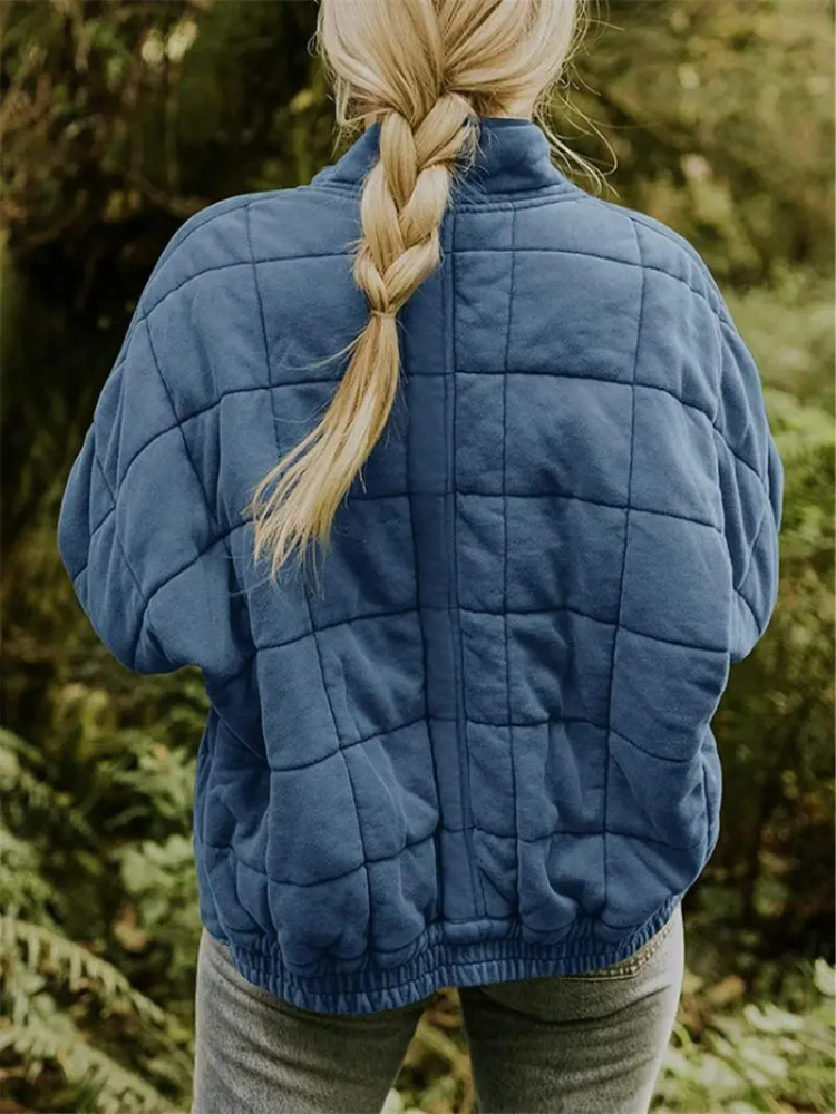 Women's Oversized Quilted Jacket UK – transitional layer, view 6