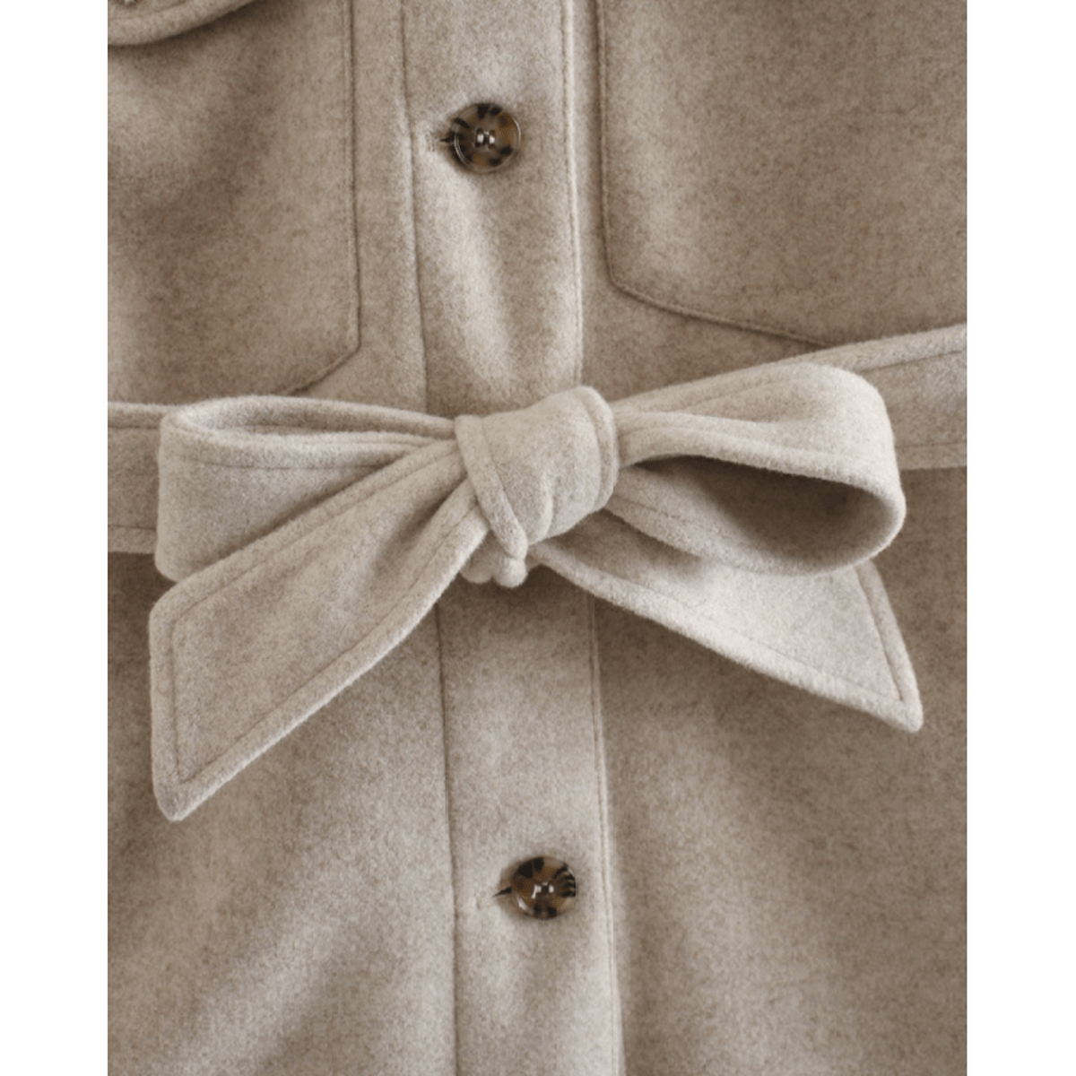 Women's Short Belted Coat UK – elegant fit, view 4