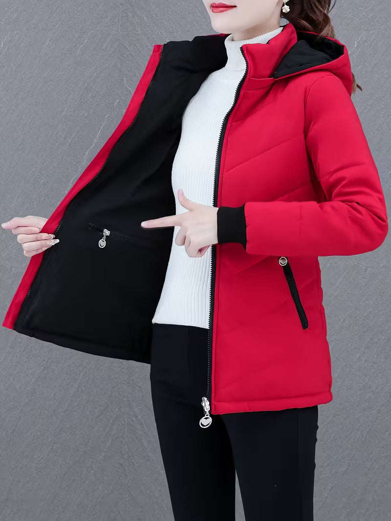 Women's Reversible Quilted Jacket UK – flexible hooded layer, view 10
