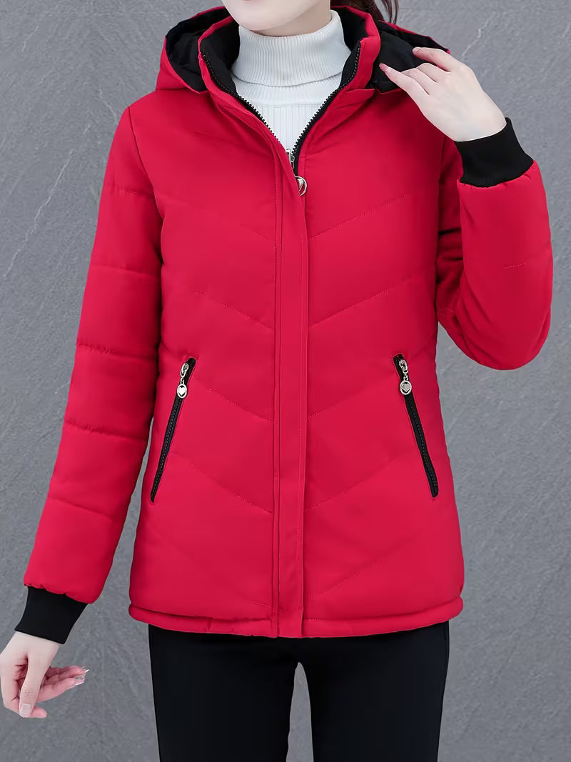 Women's Reversible Quilted Jacket UK – flexible hooded layer, view 11