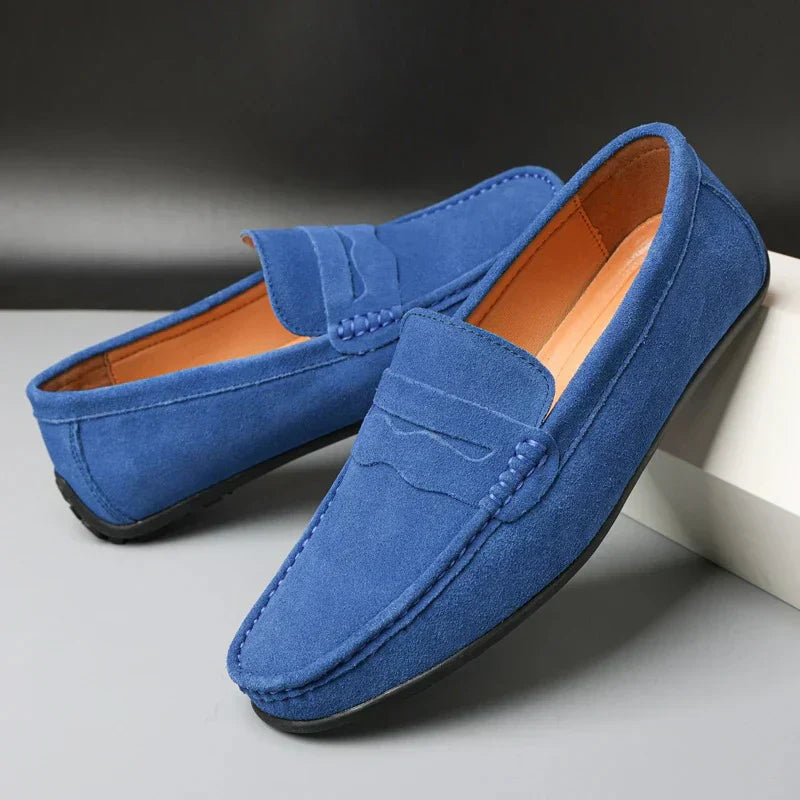 Women's Suede Loafers – cushioned slip-on, view 11 | The Galatea | Huna