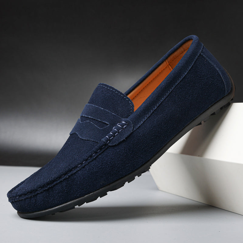 Women's Suede Loafers – cushioned slip-on, view 5 | The Galatea | Huna