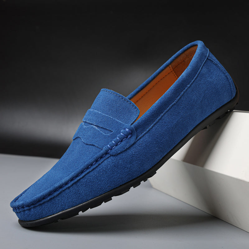 Women's Suede Loafers – cushioned slip-on, view 7 | The Galatea | Huna