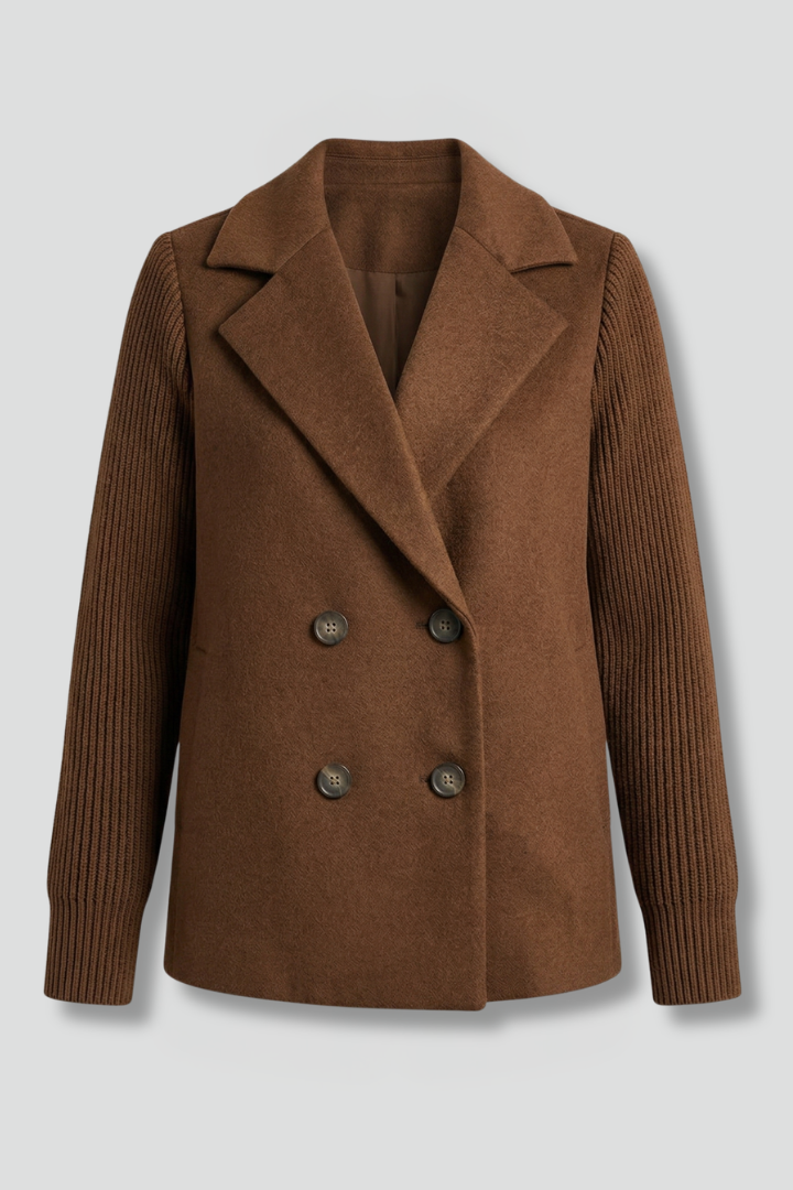Elegant Women’s Blazer with Classic Lapel Collar and Button Closure