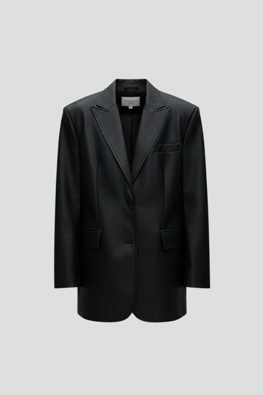 Women's Notched-Lapel Blazer with Secure Front Closure