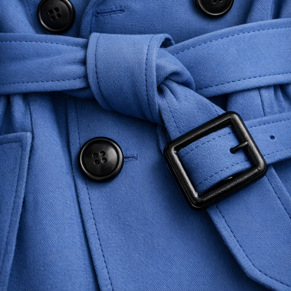Women's Long Trench Coat UK – belted tailored fit, view 5