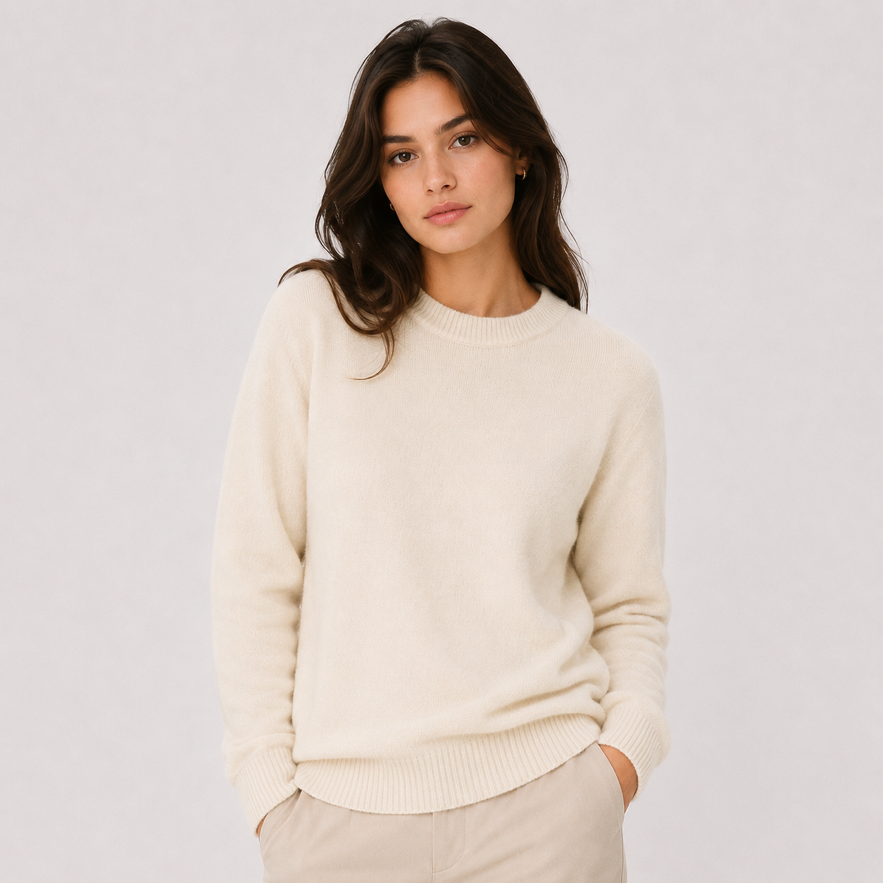Women's Classic Cashmere Look Sweater Lightweight Warm Knitwear 4