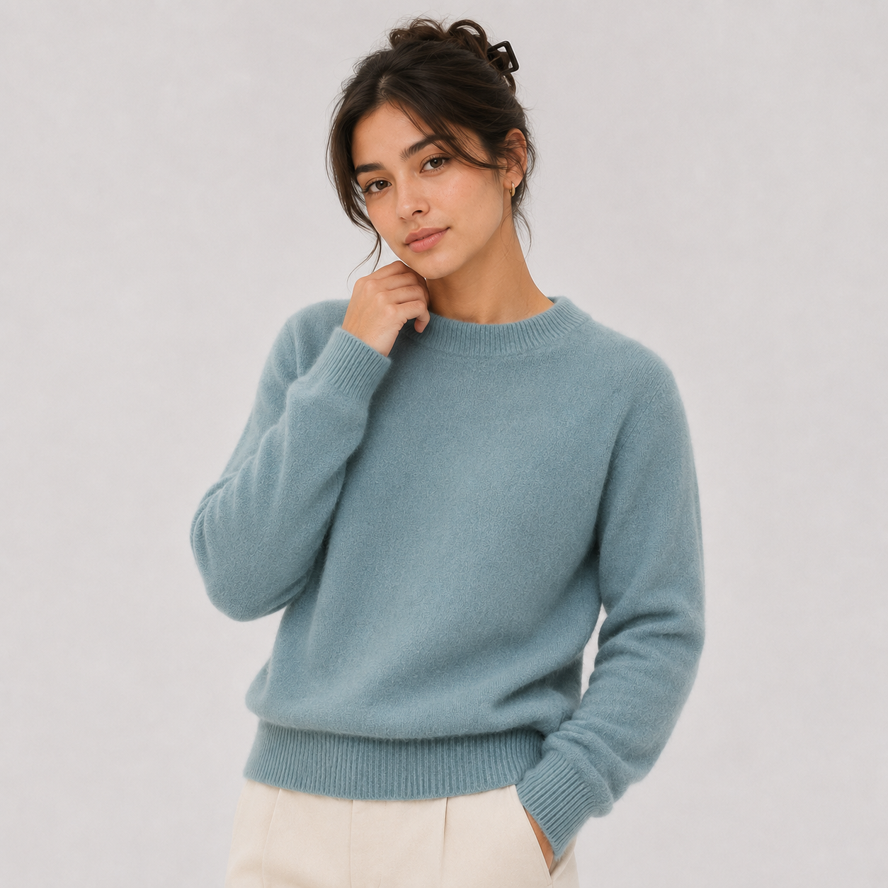 Women's Classic Cashmere Look Sweater Lightweight Warm Knitwear 7