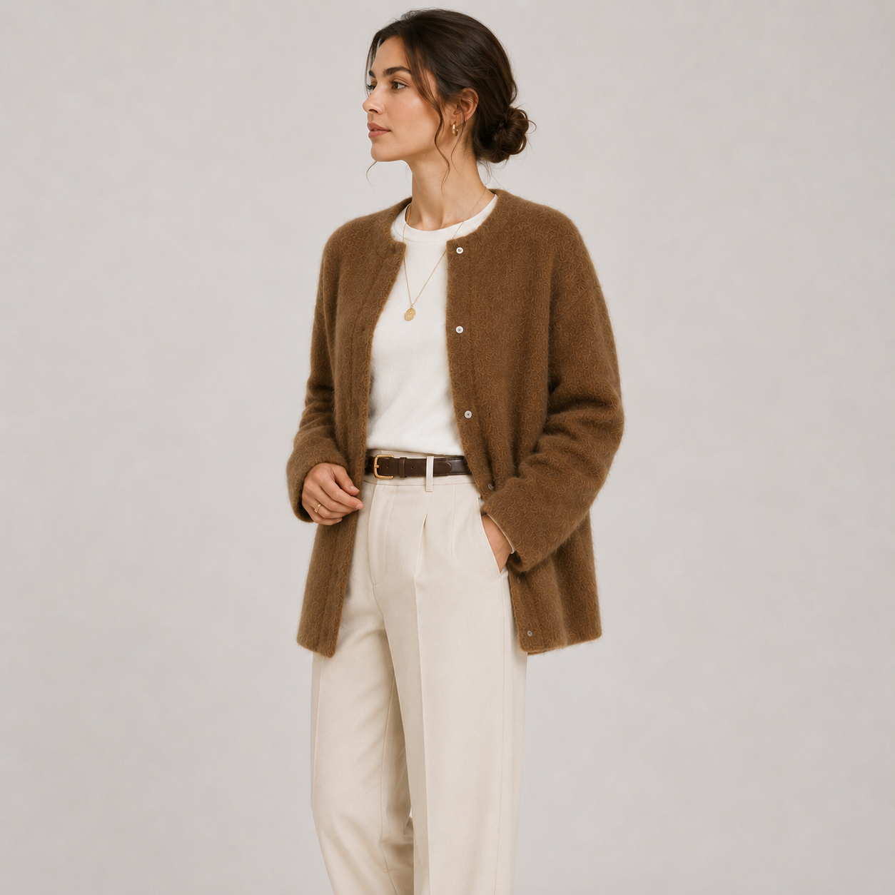 Women's Classic Knit Cardigan Refined Warm Heritage Style 1
