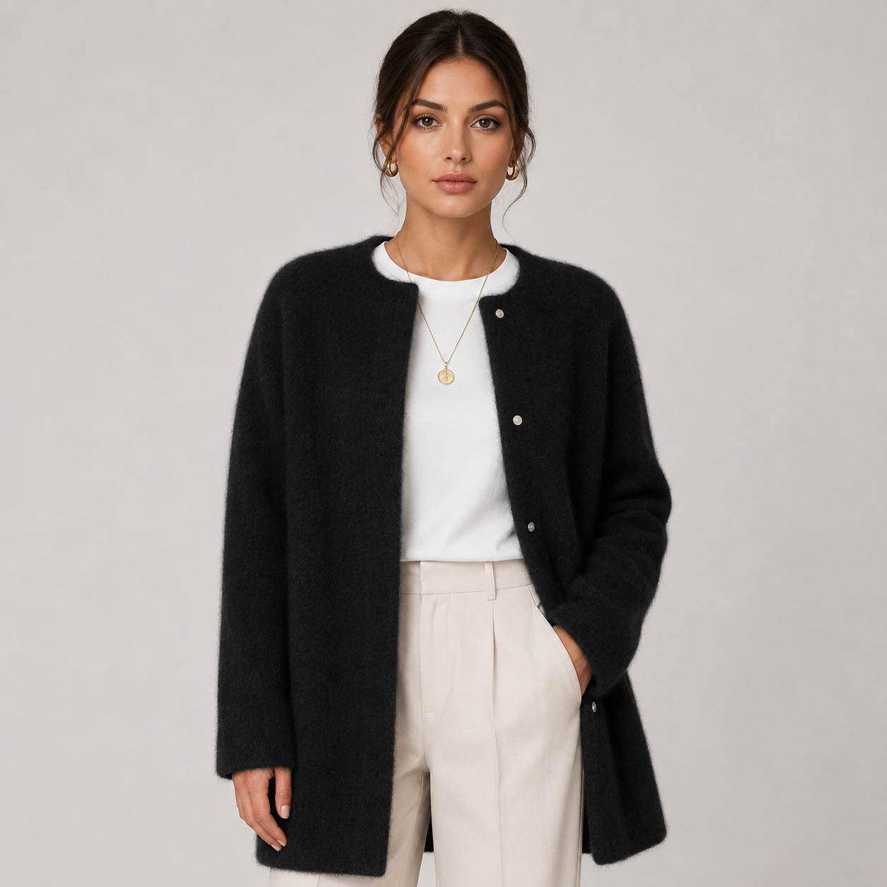 Women's Classic Knit Cardigan Refined Warm Heritage Style 6