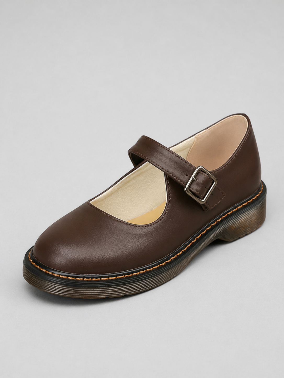 Women's Classic Mary Jane Shoes – leather-look comfort flats, view 1 | The Hermione | Huna
