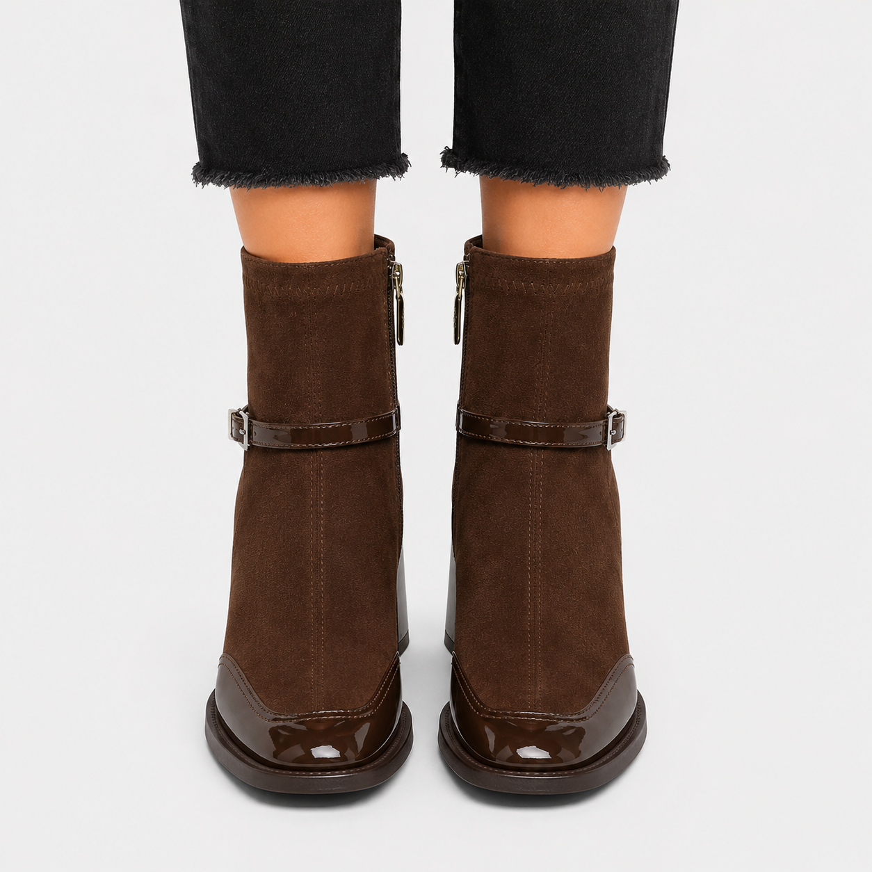 Women's Comfortable Leather Looking Ankle Boots for Work and Casual Wear 1