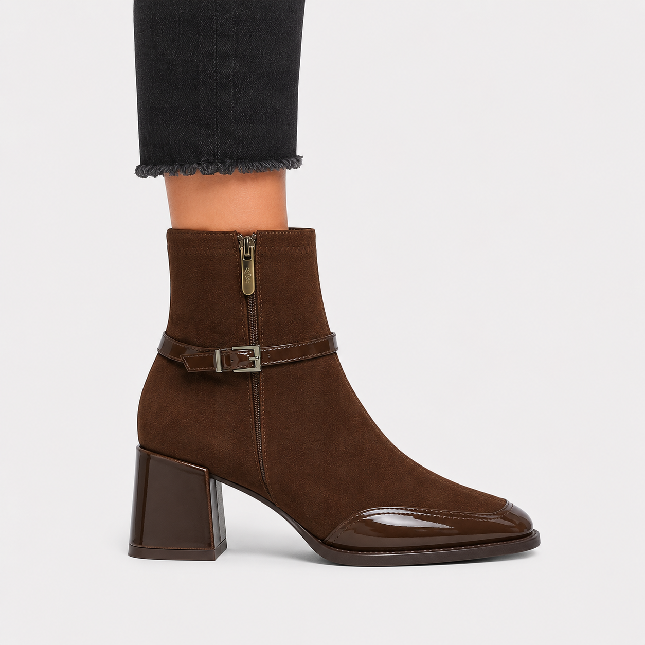 Women's Comfortable Leather Looking Ankle Boots for Work and Casual Wear 3
