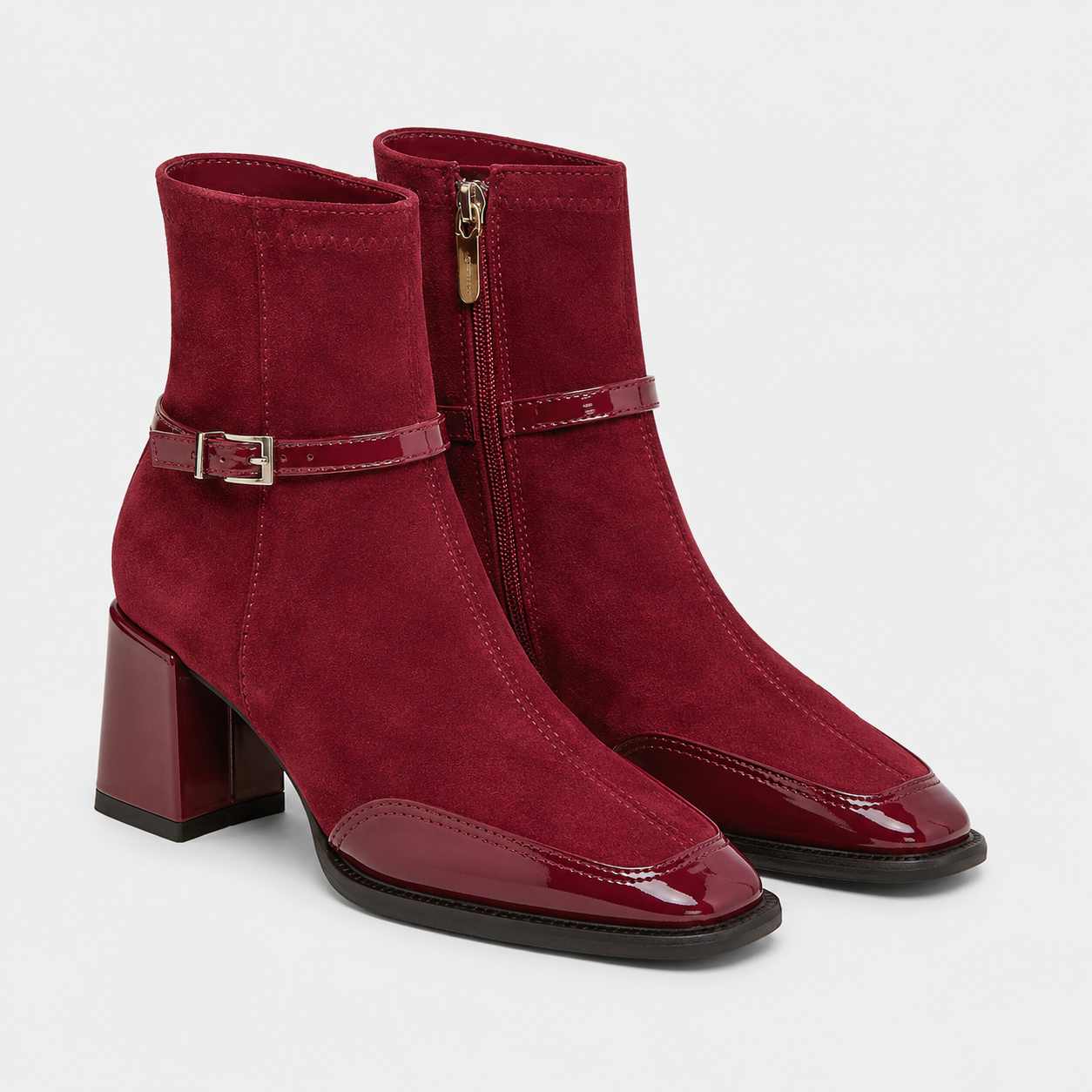Women's Comfortable Leather Looking Ankle Boots for Work and Casual Wear 4