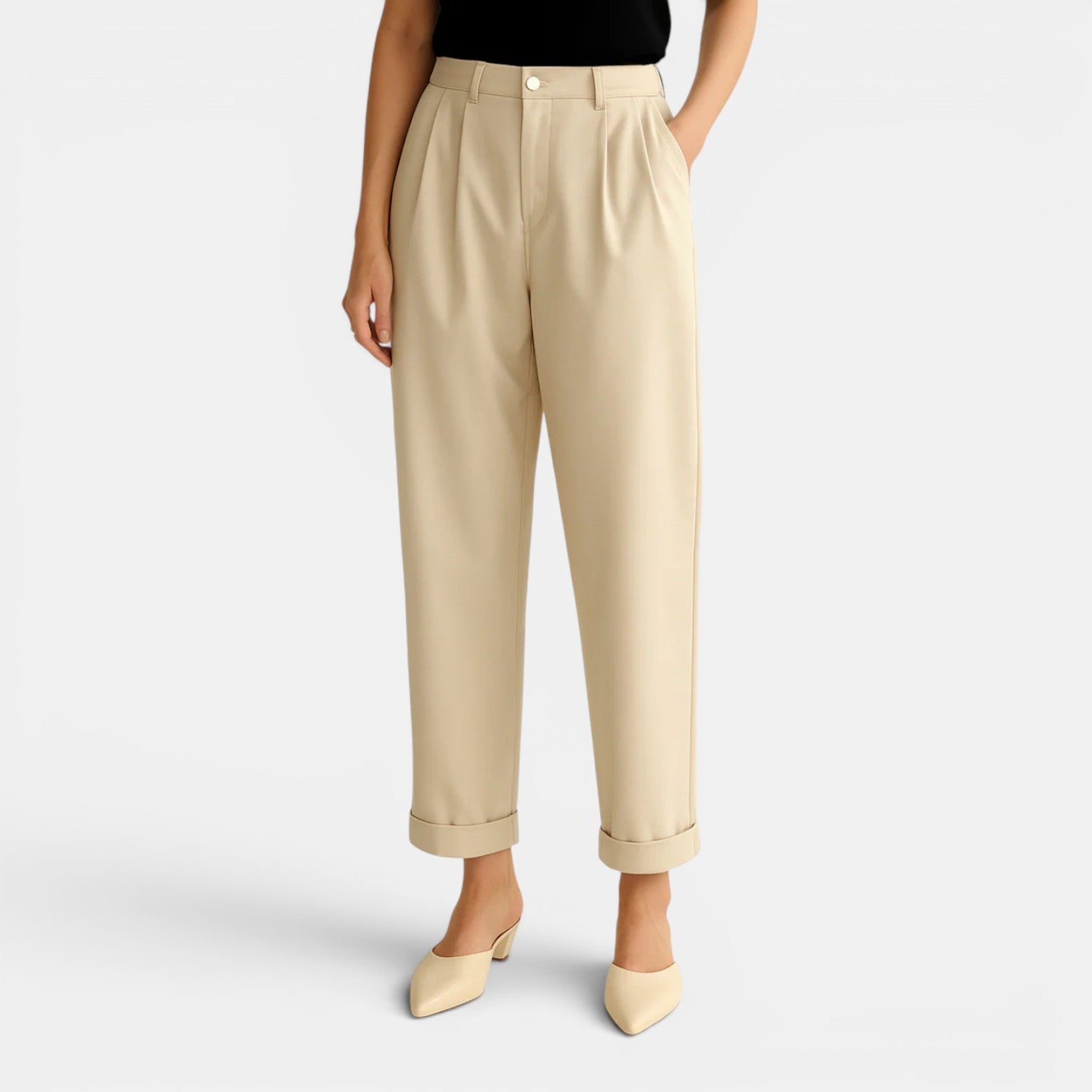 Women’s High Waist Linen Pants 1