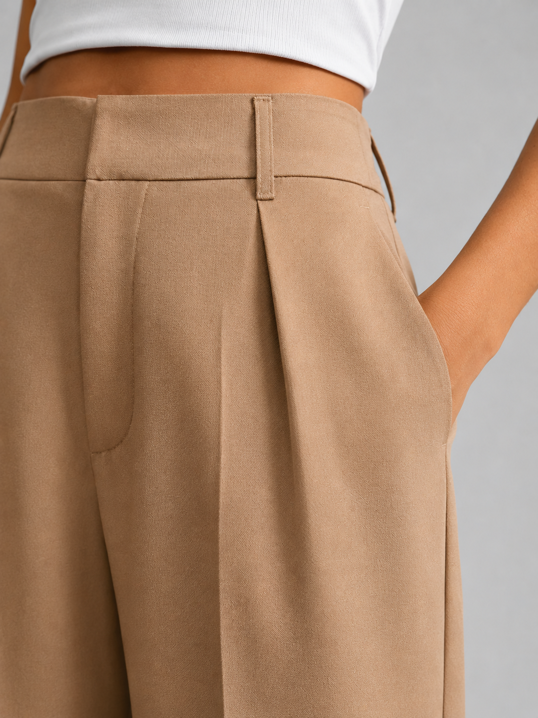 Women's High Waisted Wide Leg Trousers UK – tailored everyday, view 4
