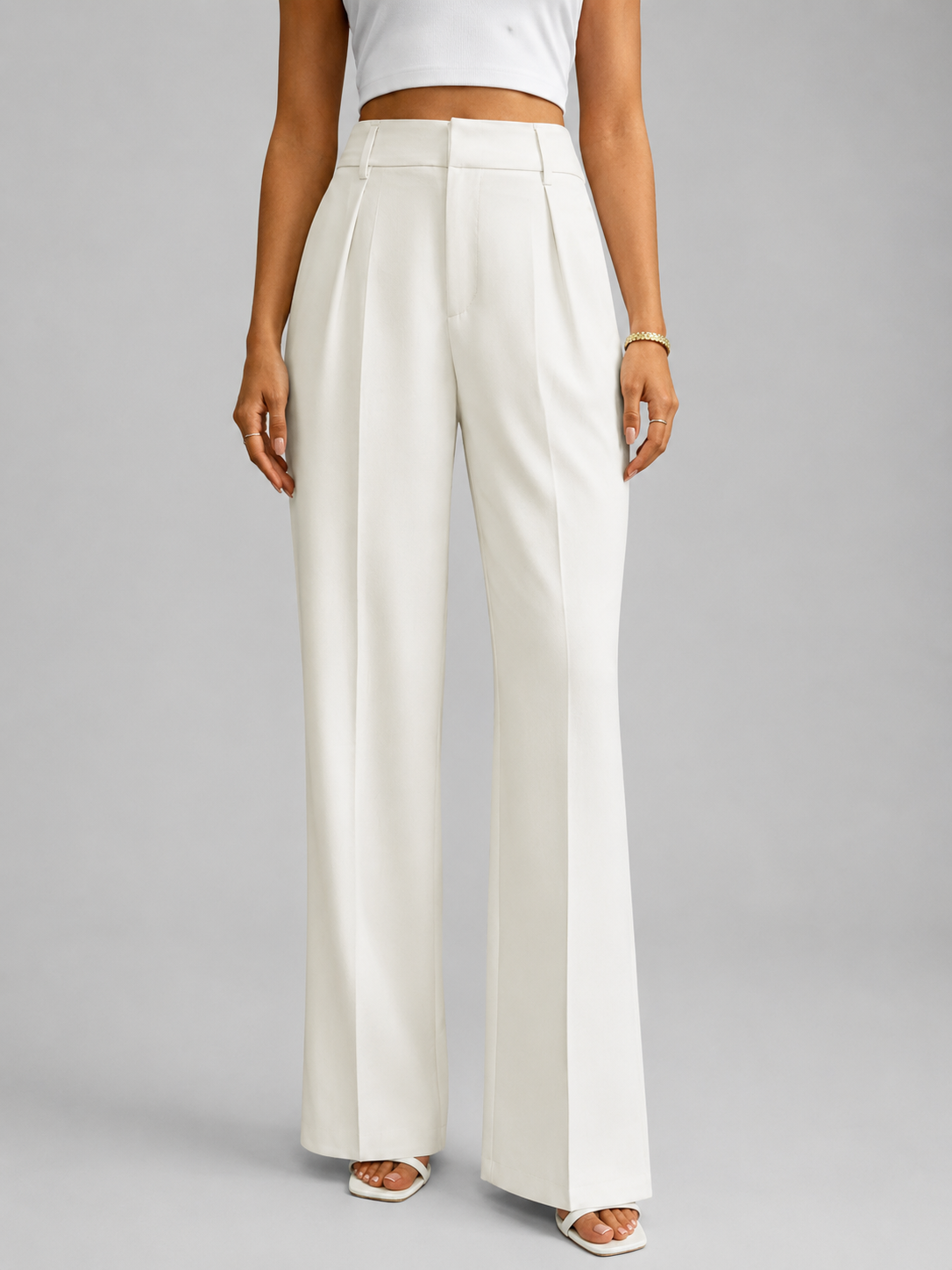 Women's High Waisted Wide Leg Trousers UK – tailored everyday, view 7