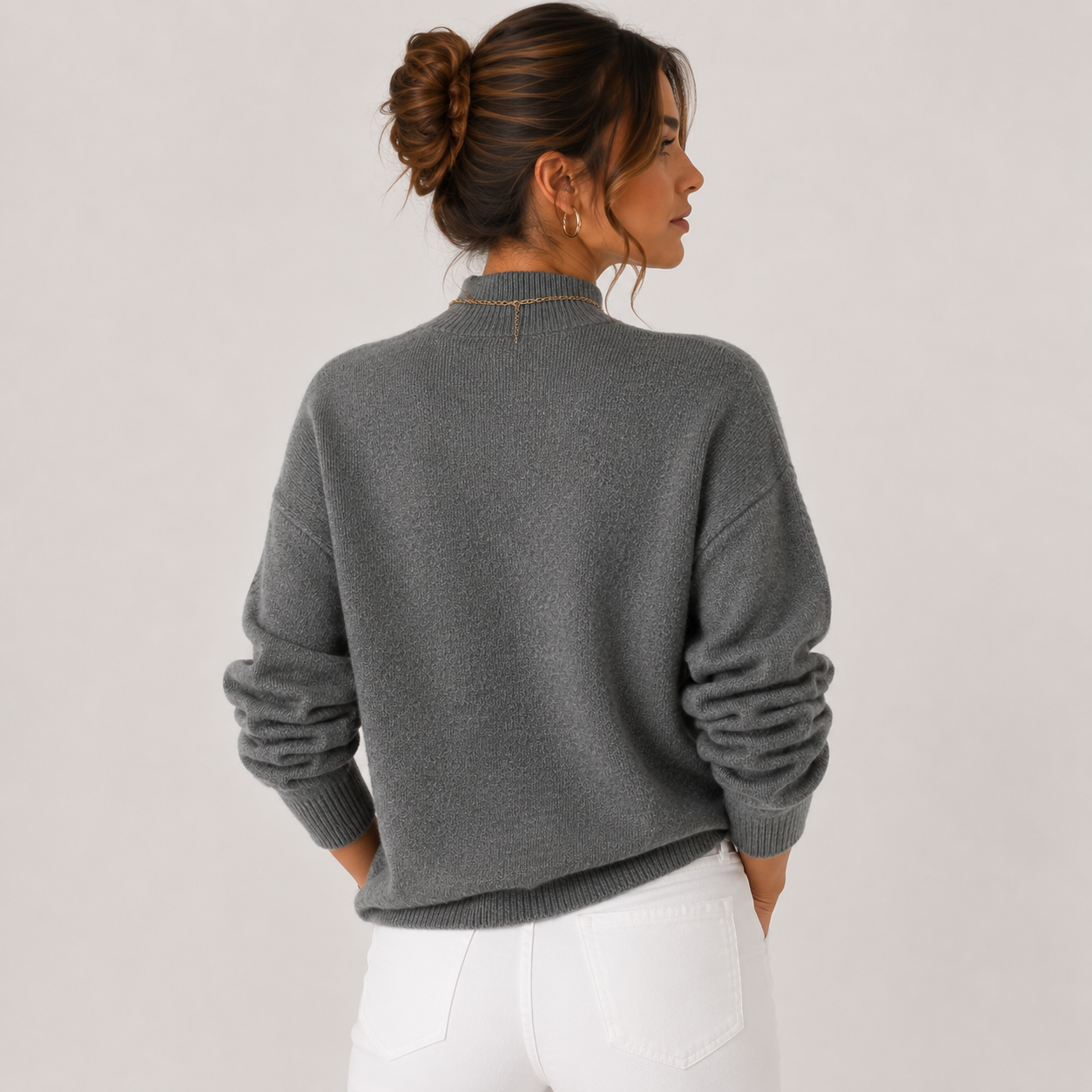 Women's Knit Turtleneck Sweater Cozy Lightweight Winter Pullover 3