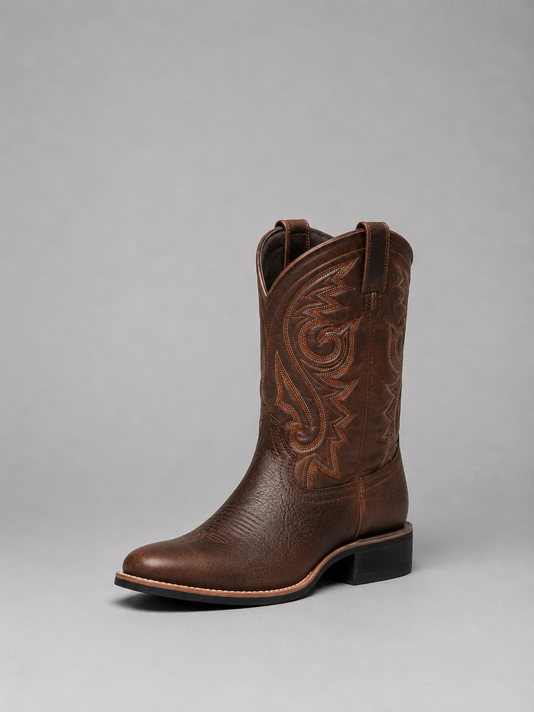 Women's Leather Cowboy Boots – embroidered knee-high, view 1 | The Persephone | Huna