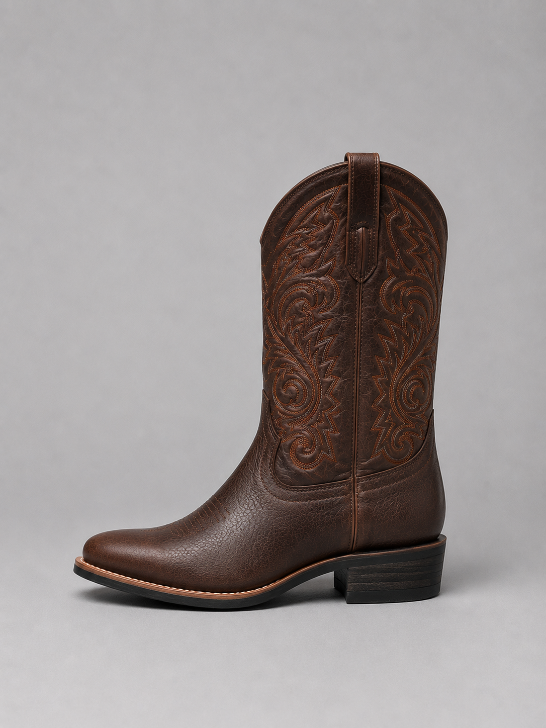 Women's Leather Cowboy Boots – embroidered knee-high, view 4 | The Persephone | Huna