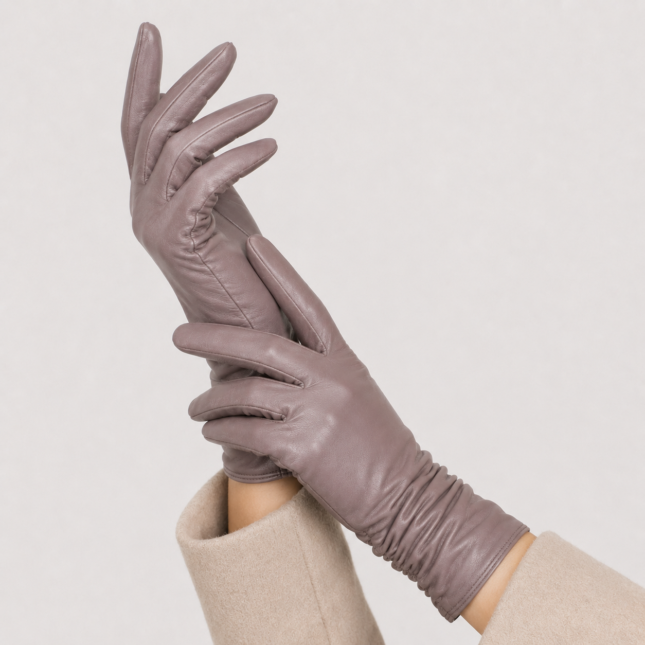 Women's Leather Winter Gloves Warm Elegant Cold Weather Accessories 1